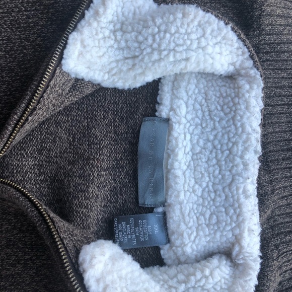 Oscar De La Renta Sherpa Collar 1/4 Zip Sweater - Picture 5 of 7